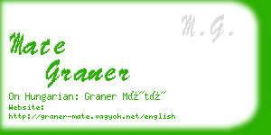 mate graner business card